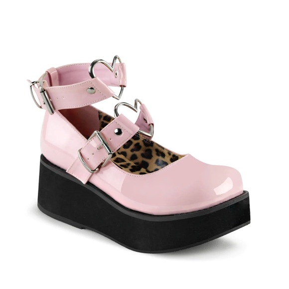 Demonia Shoes - Demonia SPRITE-02 Pink Maryjane Platform Vinyl Shoe Woman’s USSize 9